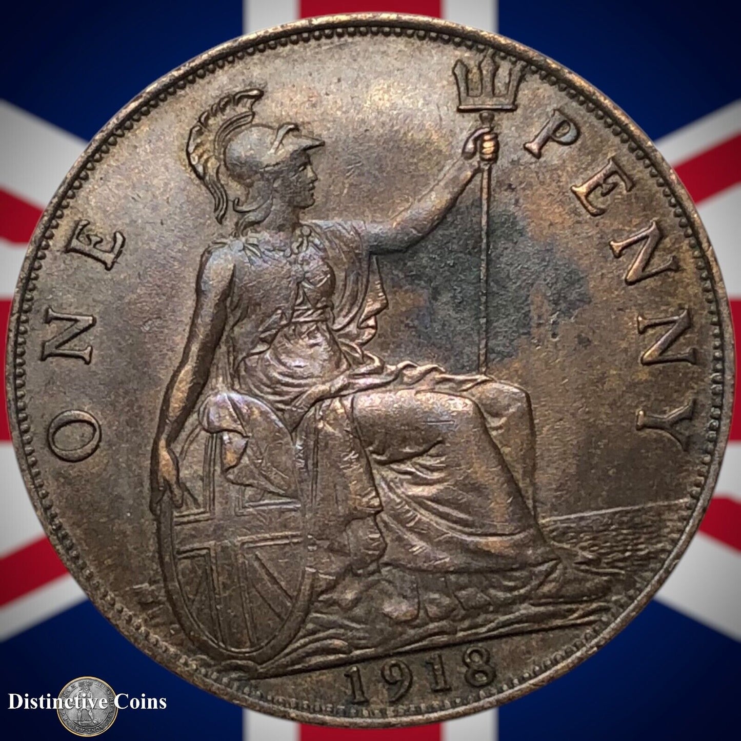 Great Britain 1918 Penny 1d GB6871