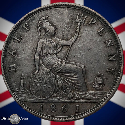 Great Britain 1861 Half Penny 1/2d GB5380