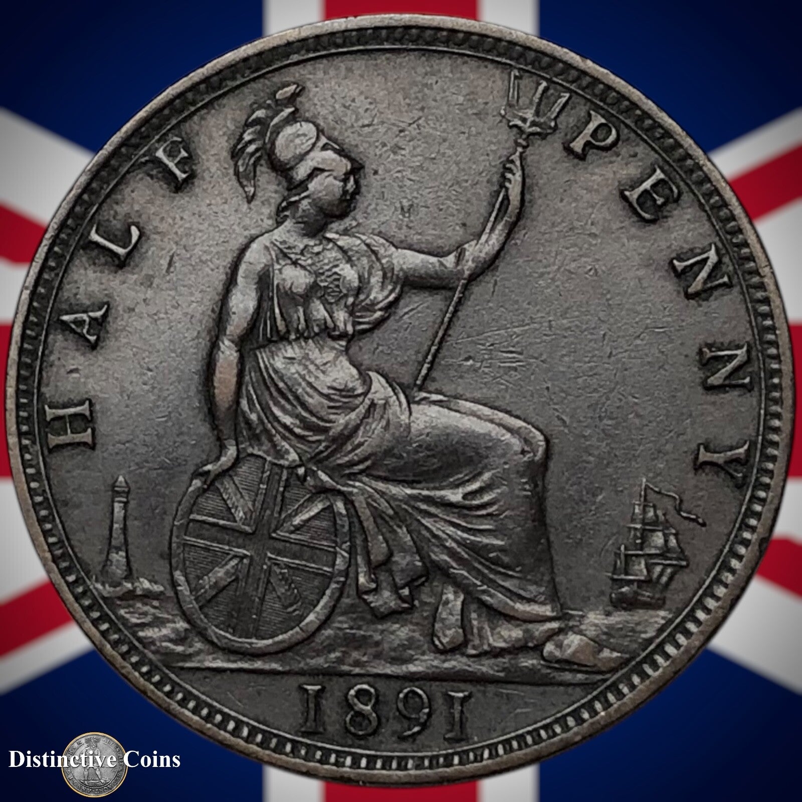 Great Britain 1891 Half Penny 1/2d GB5686