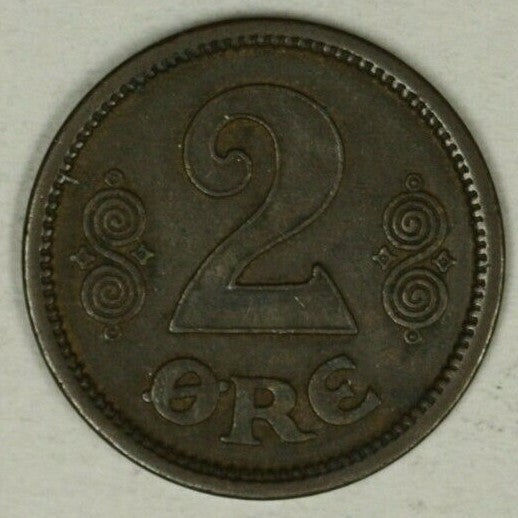 Denmark  2 Ore 1913   XF   A2411