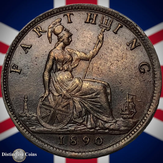 Great Britain 1890 Farthing 1/4d GB4291