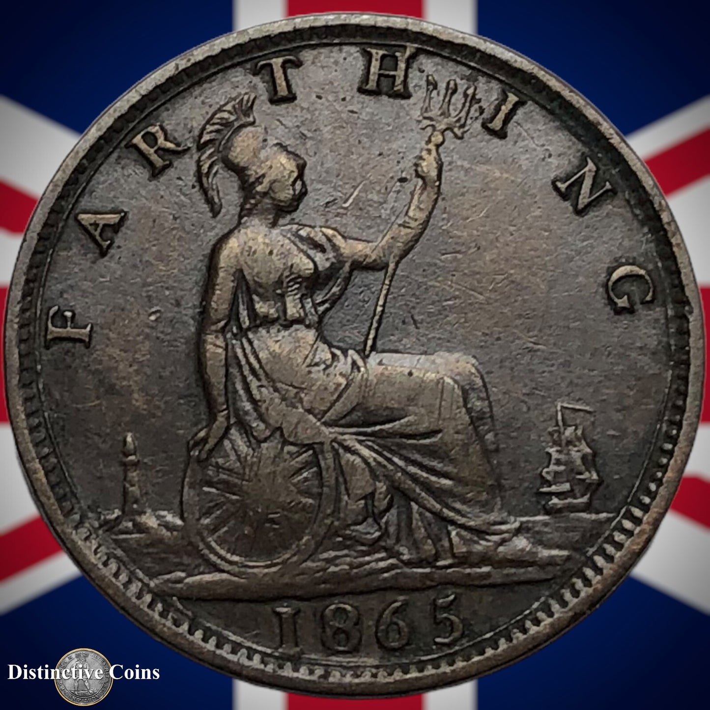 Great Britain 1865 Farthing 1/4d GB3529