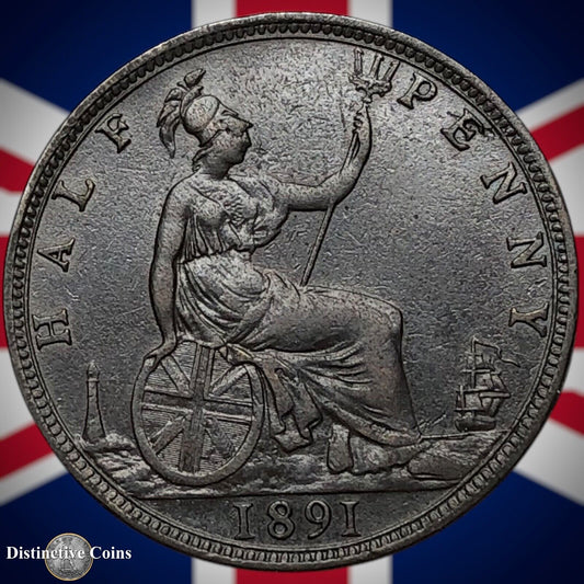 Great Britain 1891 Half Penny 1/2d GB5685