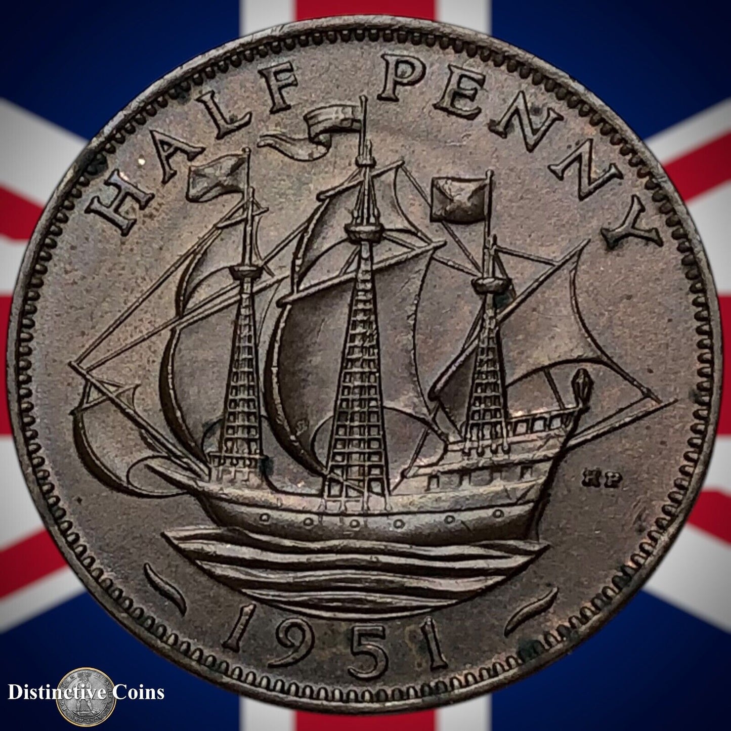 Great Britain 1951 Half Penny 1/2d GB6075