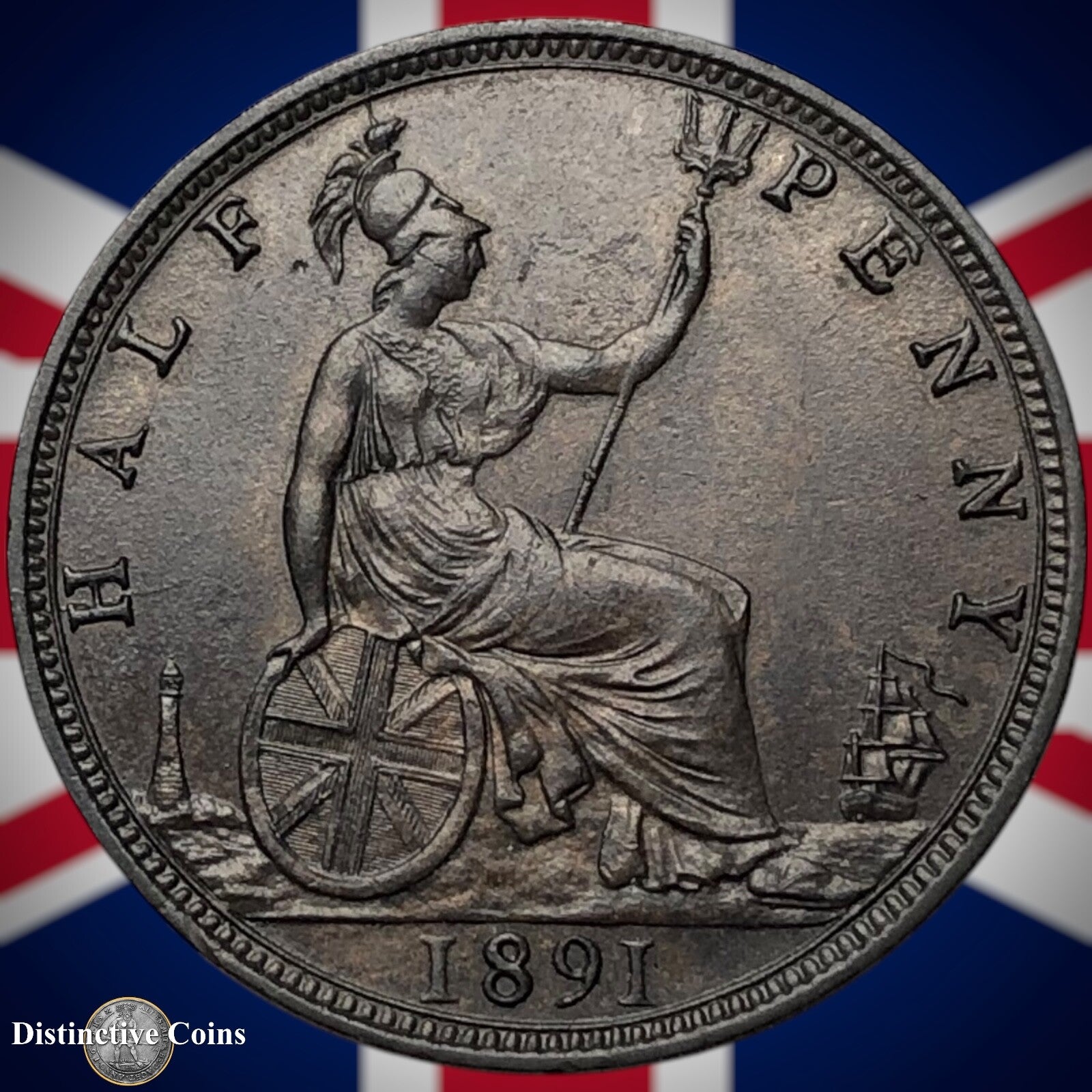 Great Britain 1891 Half Penny 1/2d GB5698