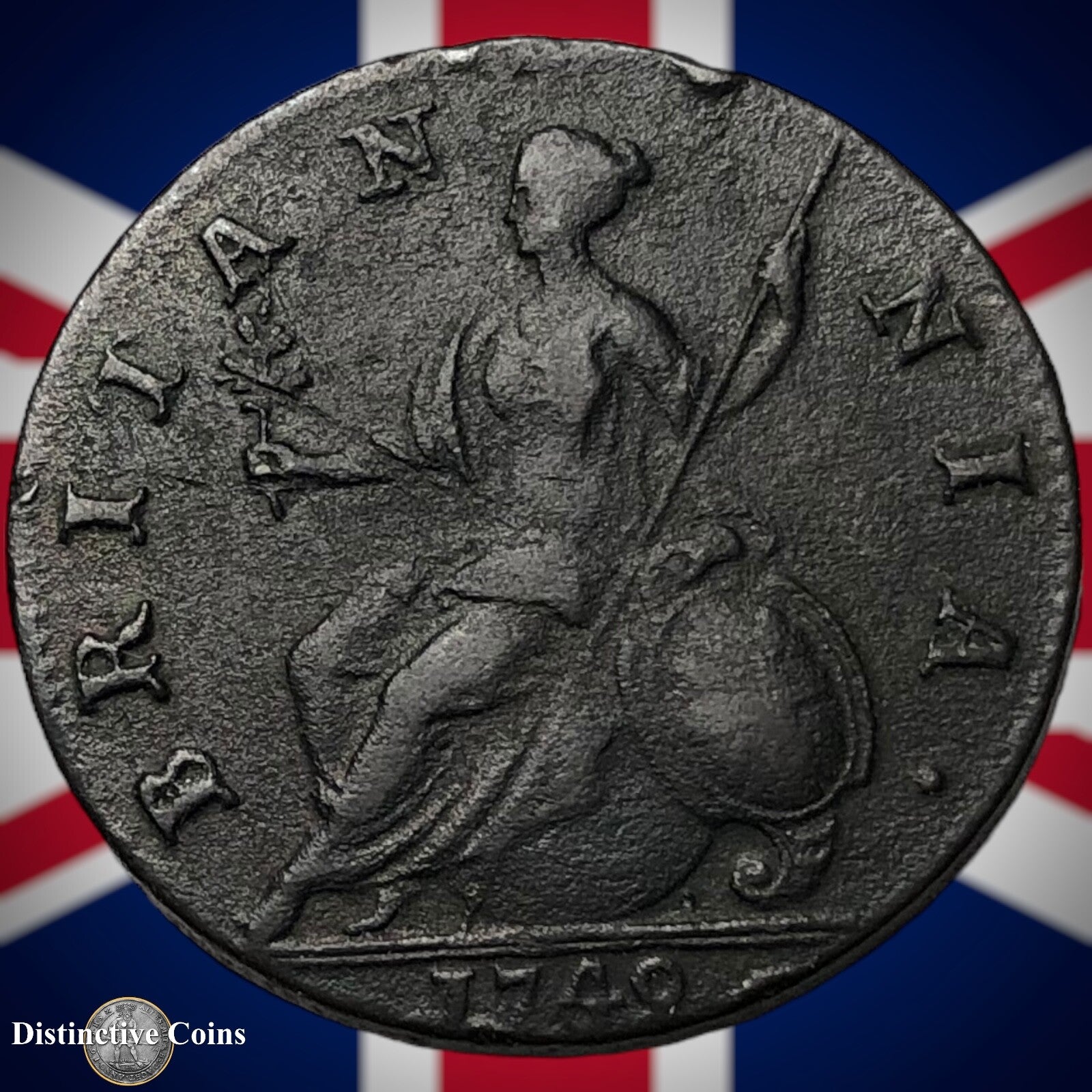 Great Britain 1749 Half Penny 1/2d GB5097