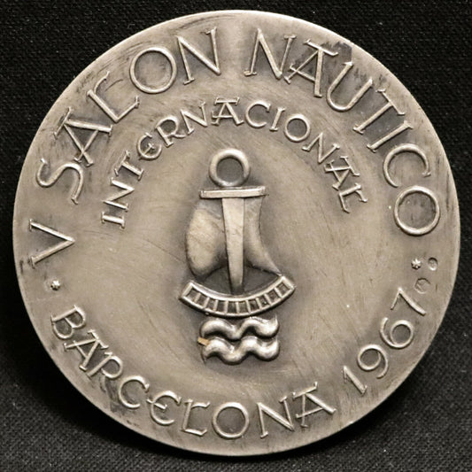 1967 Barcelona Spain International Boat Show Galeon medal 50mm Bronze Medal B464