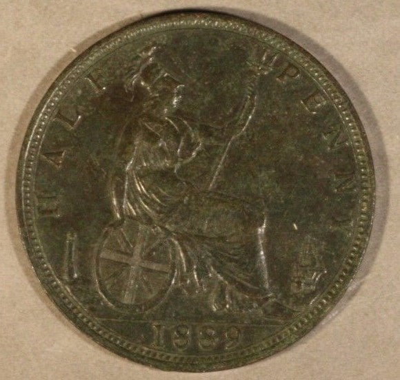 1889 Great Britain 1/2 Penny