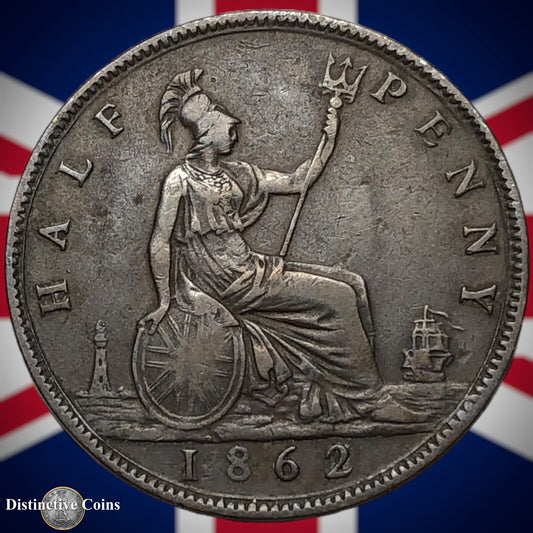 Great Britain 1862 Half Penny 1/2d GB5409