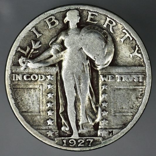 US 1927 S Standing Liberty Quarter  A3335