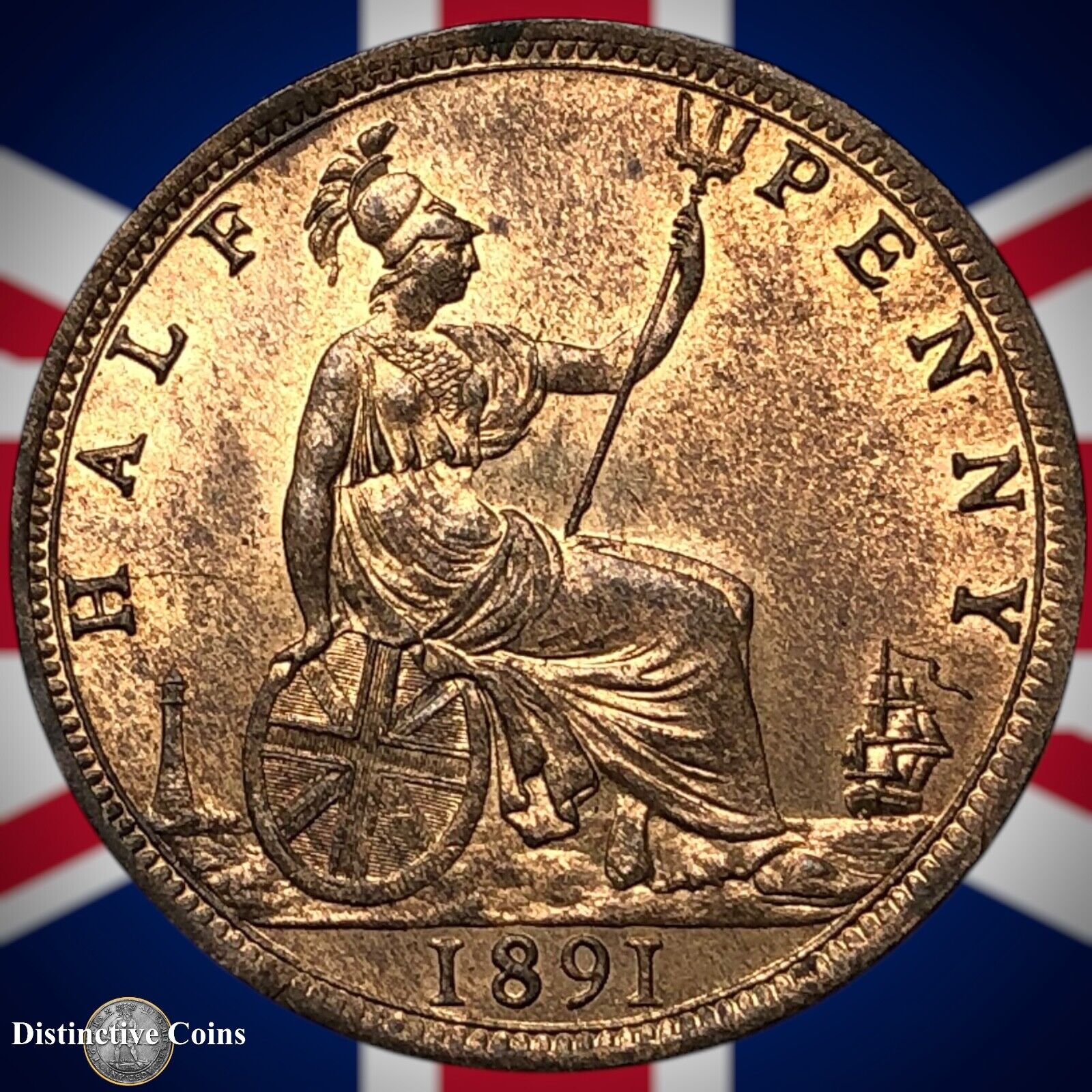 Great Britain 1891 Half Penny 1/2d GB5697