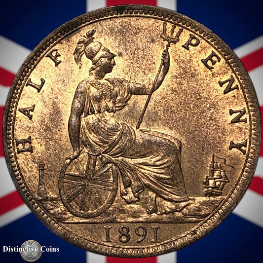 Great Britain 1891 Half Penny 1/2d GB5697