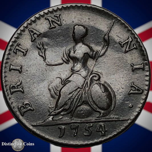 Great Britain 1754 Farthing 1/4d GB3184