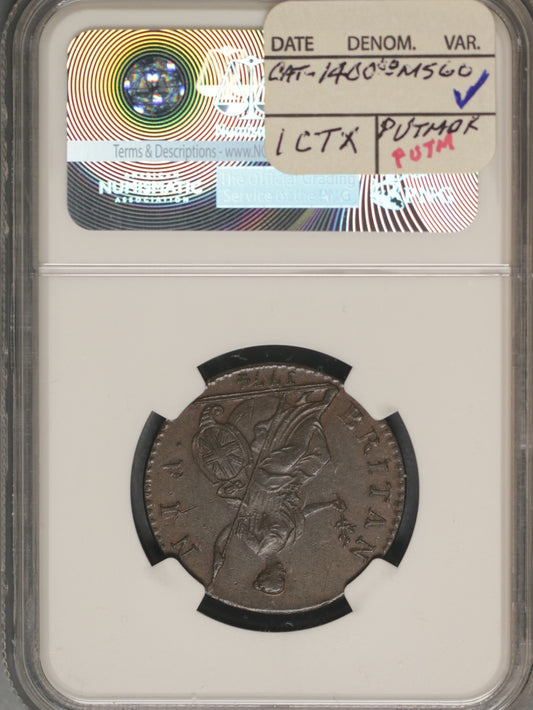 Great Britain 1774 1/2 Penny K-601 NGC AU55 BN