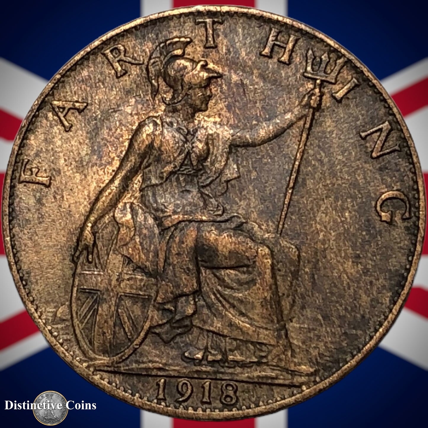Great Britain 1918 Farthing 1/4d GB4696