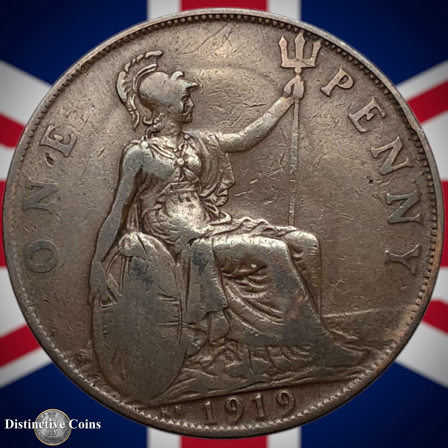 Great Britain 1919 KN Penny 1d GB6940