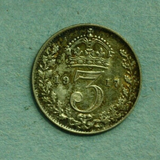 Great Britain 1917 3 Pence AU  A384