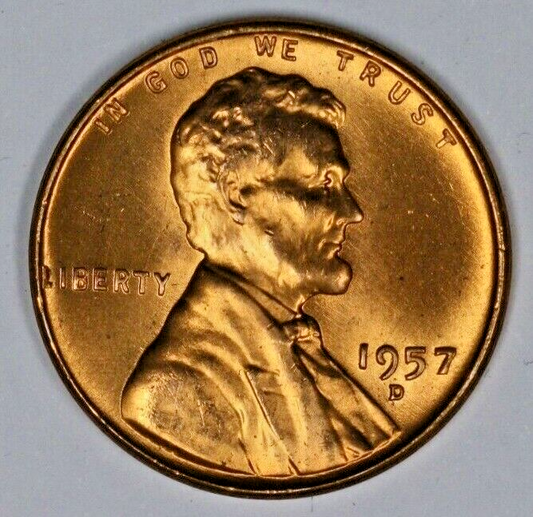 US 1957 D Lincoln Wheat Penny  A2863