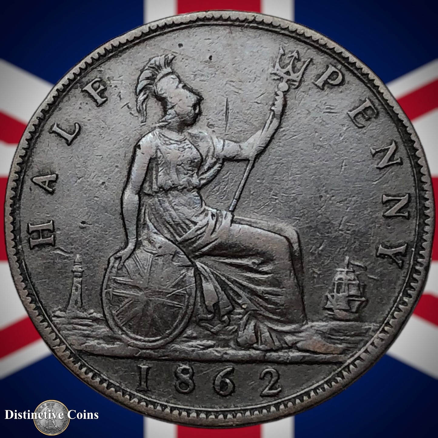 Great Britain 1862 Half Penny 1/2d GB5416