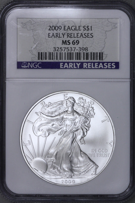 US 2009 Silver Eagle NGC MS69 Early Releases  S775