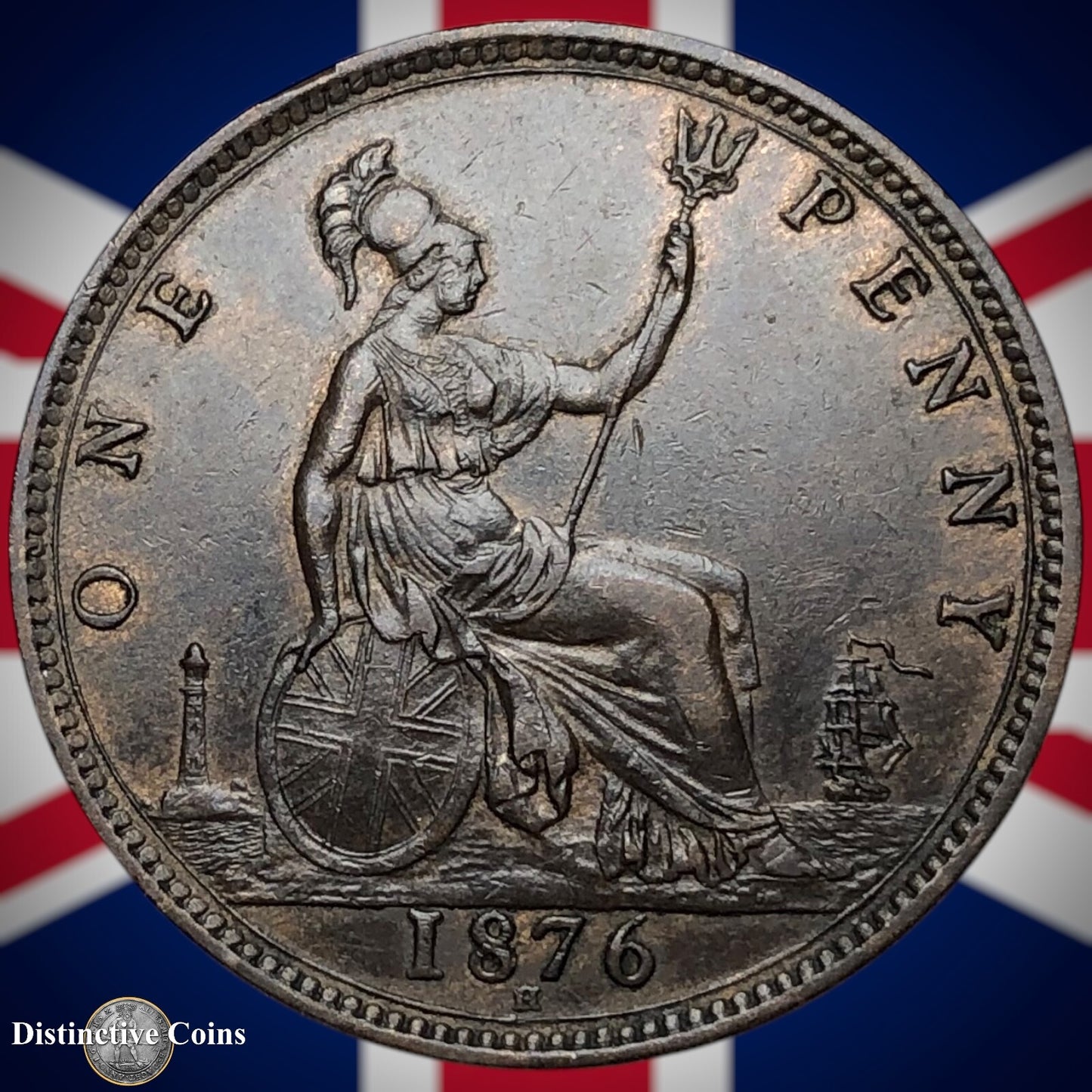 Great Britain 1876 H Penny 1d GB6388