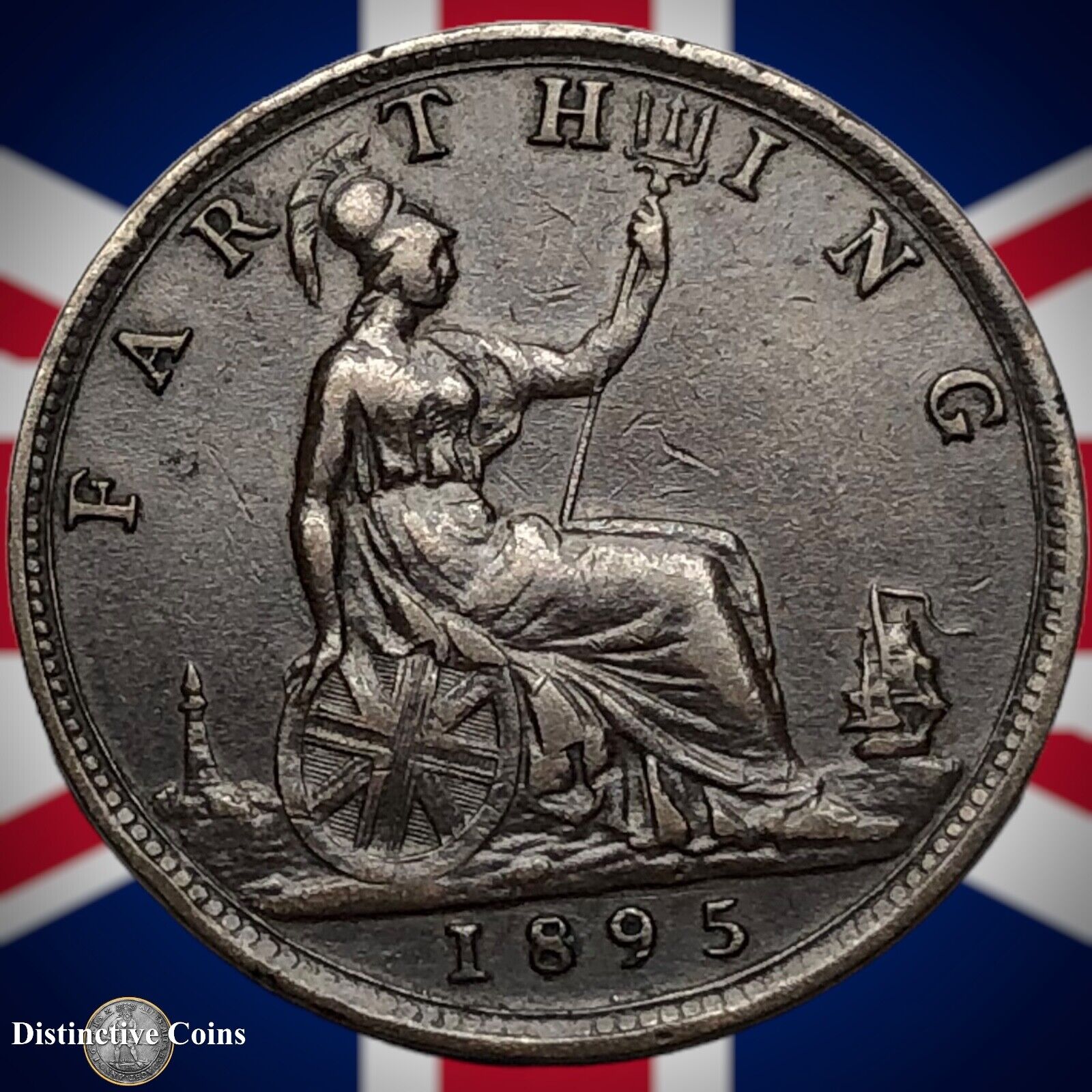 Great Britain 1895 Farthing 1/4d GB4395