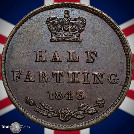 Great Britain 1843 Half Farthing 1/2 Penny GB3072