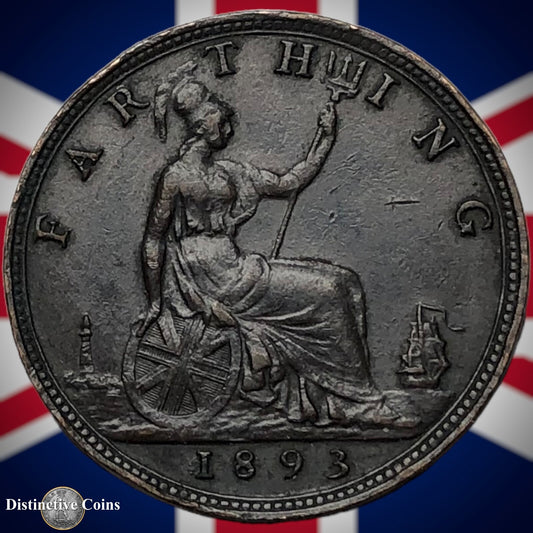 Great Britain 1893 Farthing 1/4d GB4351