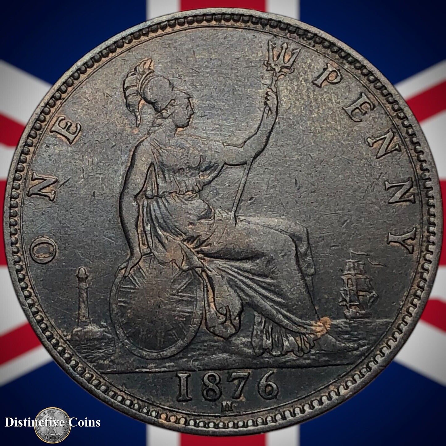 Great Britain 1876 H Penny 1d GB6382