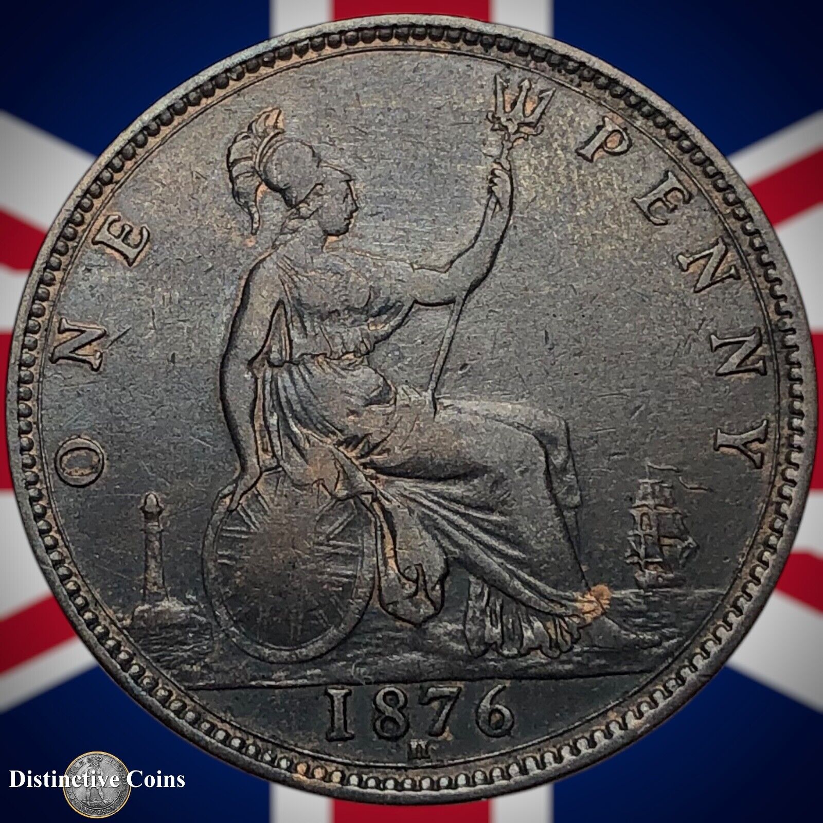 Great Britain 1876 H Penny 1d GB6382