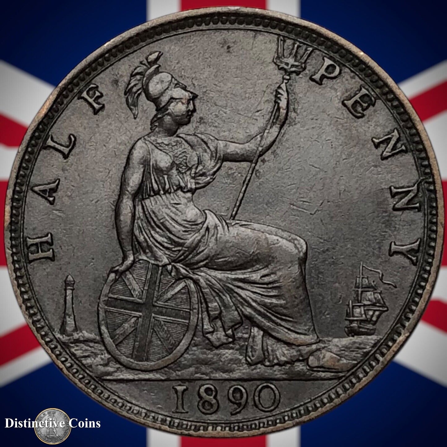 Great Britain 1890 Half Penny 1/2d GB5656