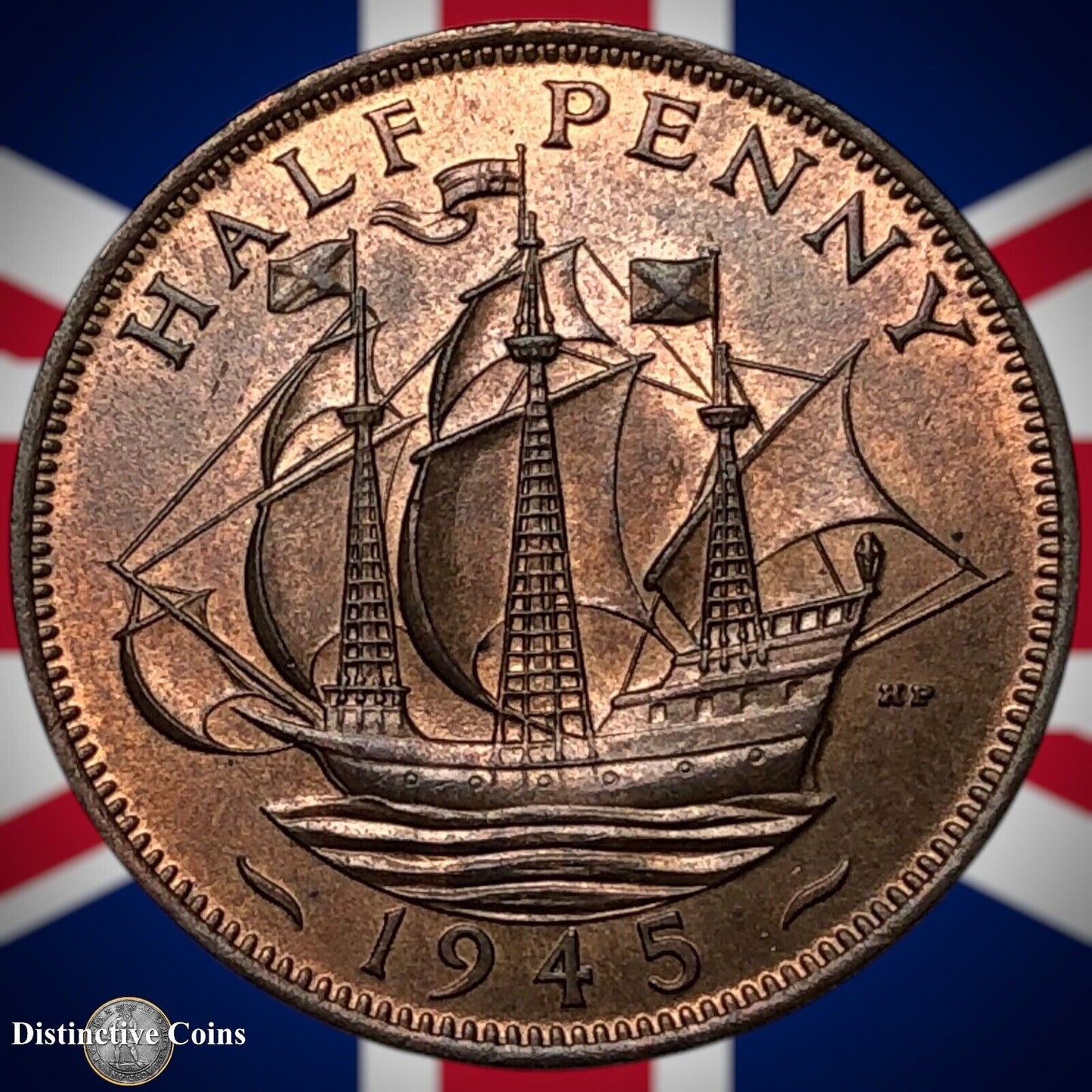 Great Britain 1945 Half Penny 1/2d GB6042