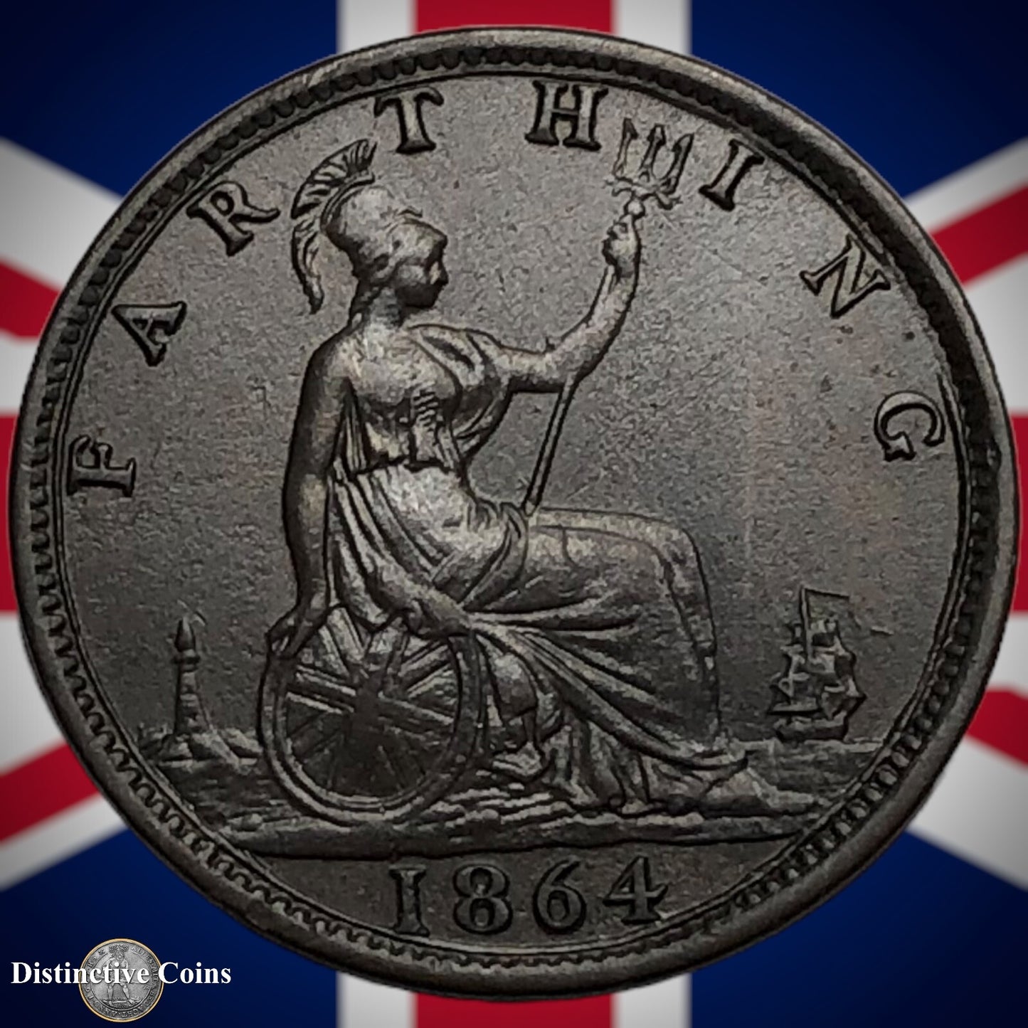 Great Britain 1864 Farthing 1/4d GB3493