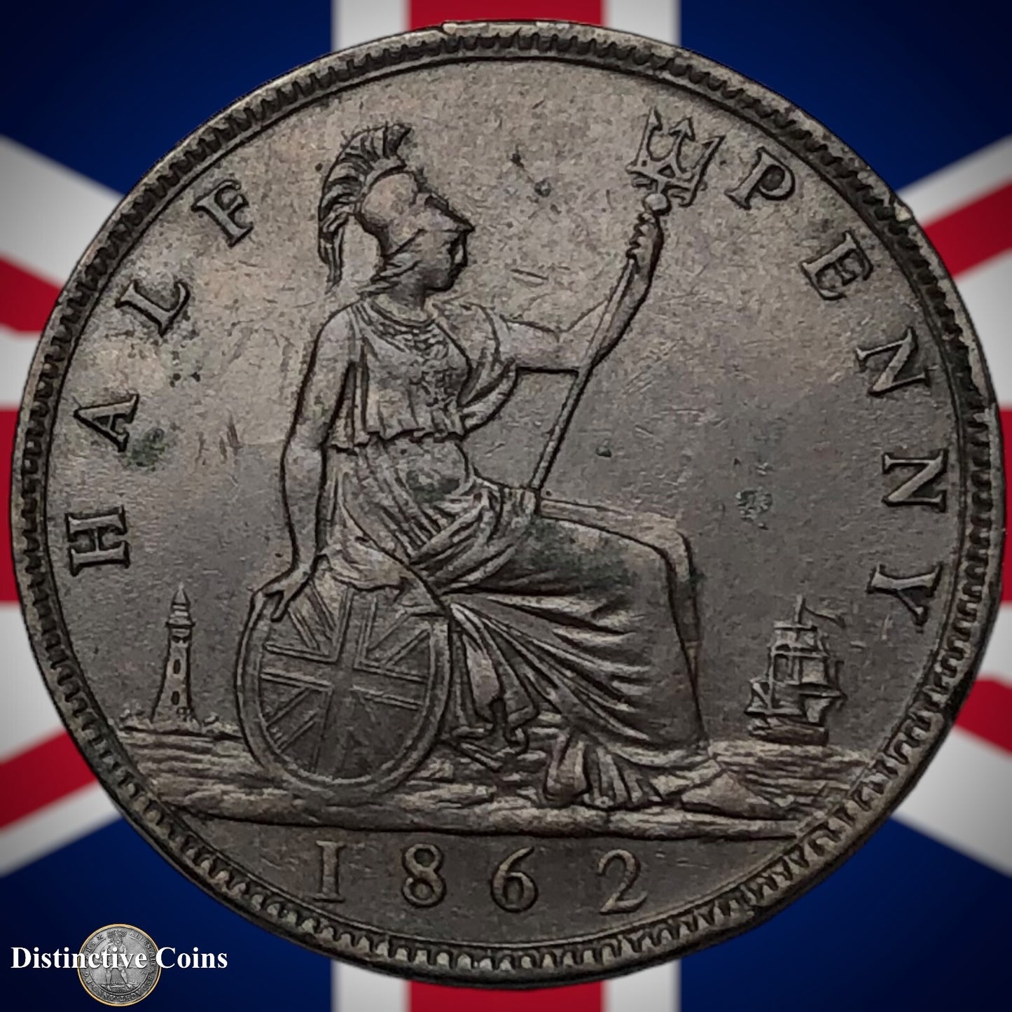 Great Britain 1862 Half Penny 1/2d GB5433