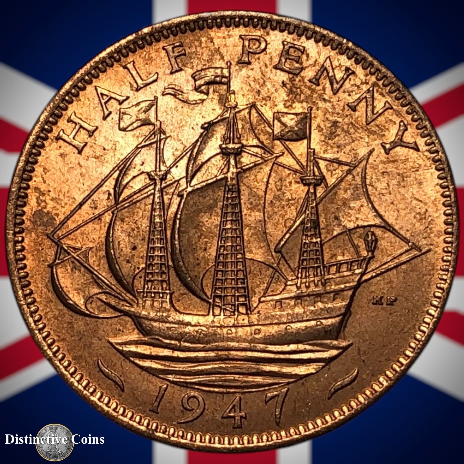 Great Britain 1947 Half Penny 1/2d GB6050