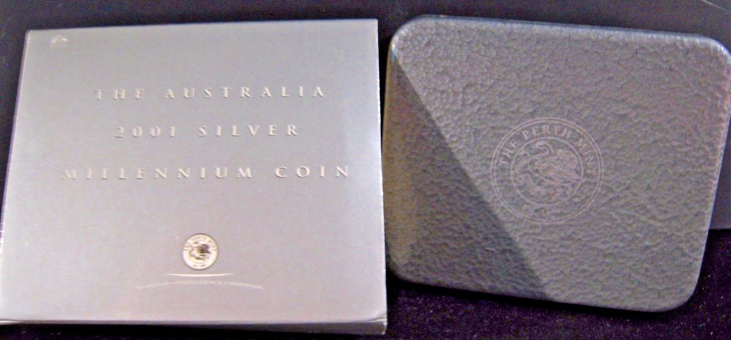 2001 Australia $1 Dol. 1oz  Silver Millennium PL Coin