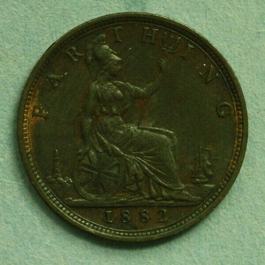 Great Britain 1882H Farthing XF/AU   A282