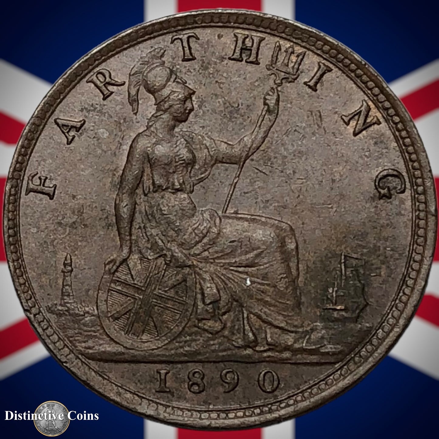 Great Britain 1890 Farthing 1/4d GB4287