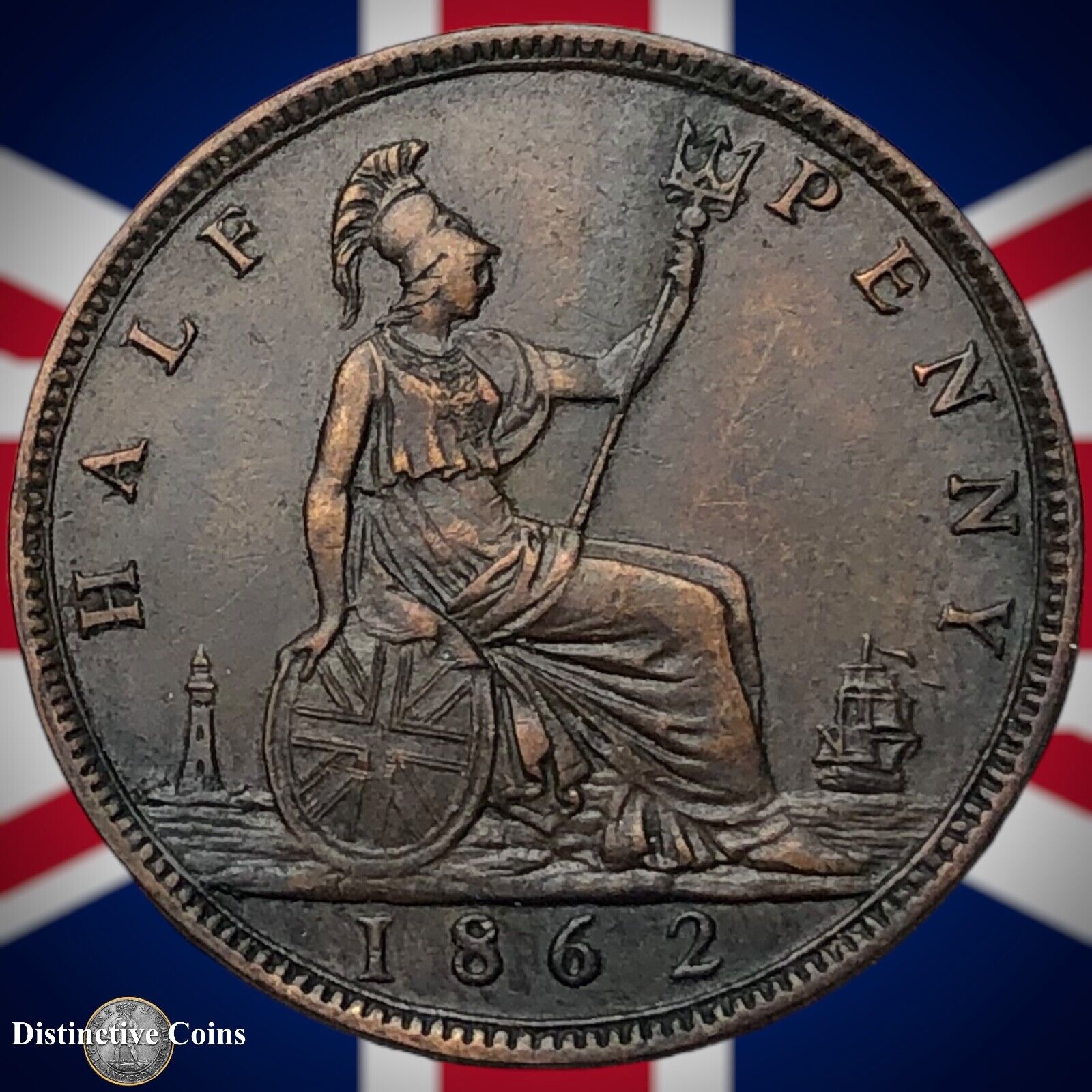 Great Britain 1862 Half Penny 1/2d GB5434