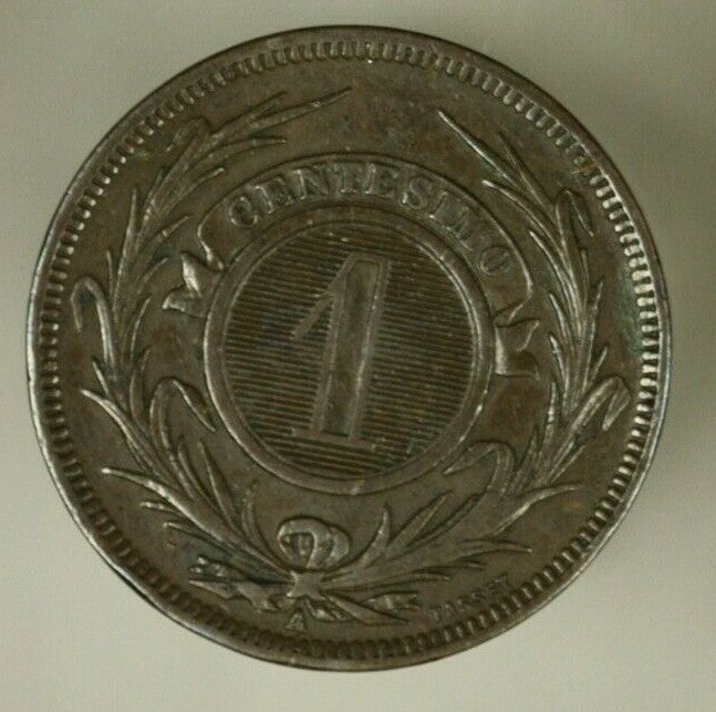 Uruguay  4 Centesimos 1869-A  UNC   A909