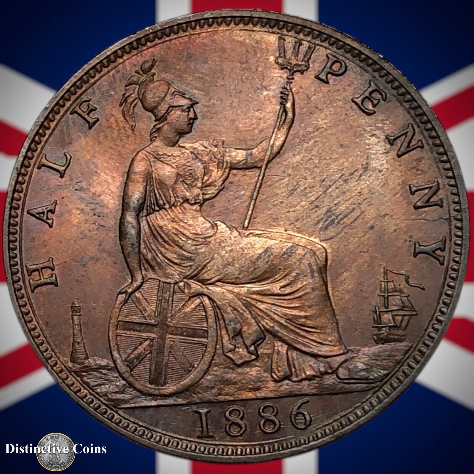Great Britain 1886 Half Penny 1/2d GB5599