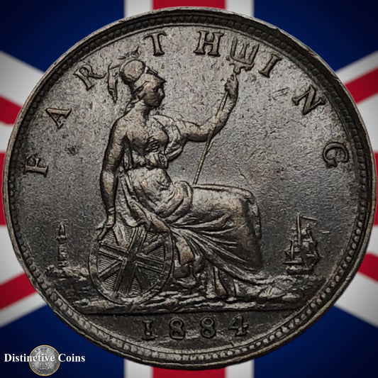 Great Britain 1884 Farthing 1/4d GB4114