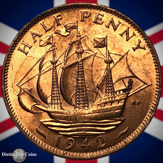 Great Britain 1942 Half Penny 1/2d GB6030