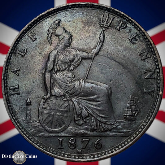 Great Britain 1876 H Half Penny 1/2d GB5530