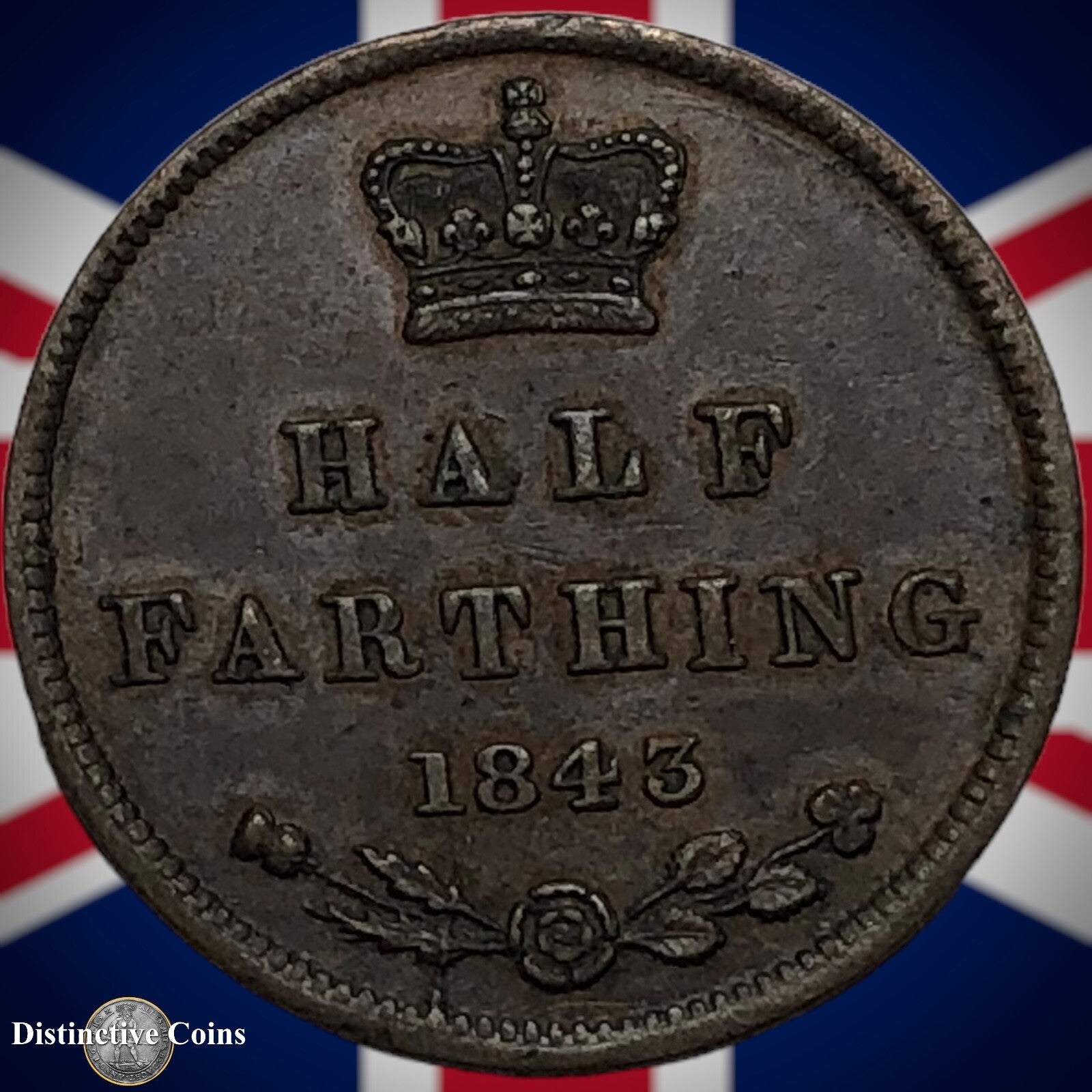Great Britain 1843 Half Farthing 1/2 Penny GB3069