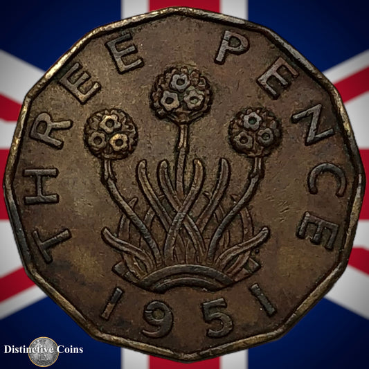 Great Britain 1951 Three Pence GB2502