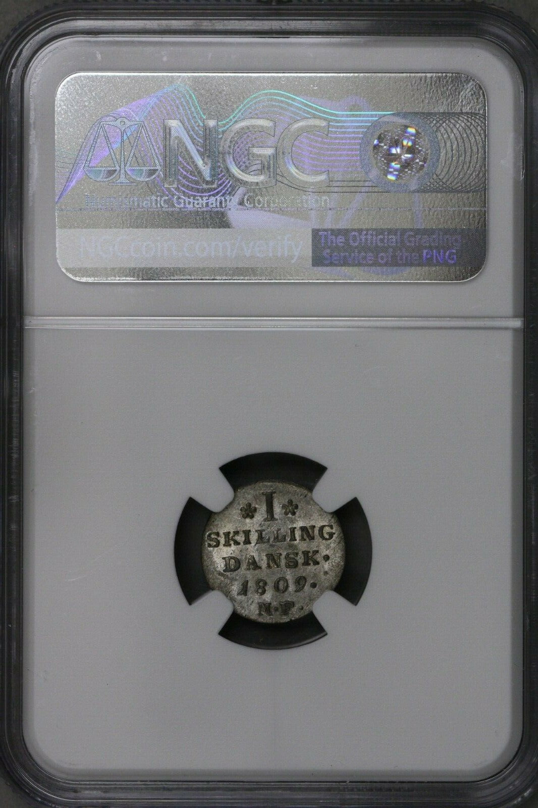 Denmark 1809 MF 1 Skilling NGC MS 63   S398
