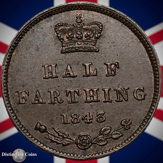 Great Britain 1843 Half Farthing 1/2 Penny GB3068