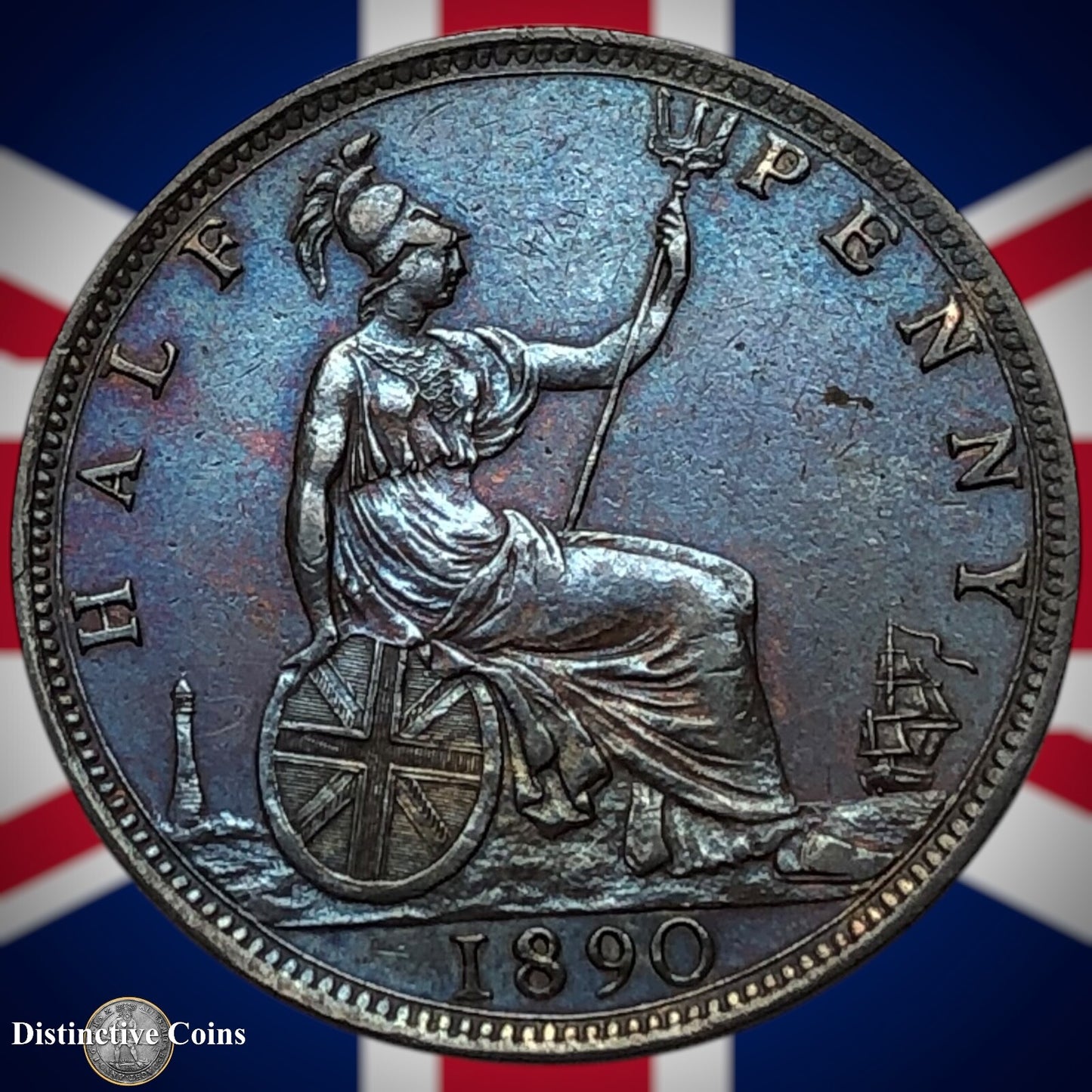 Great Britain 1890 Half Penny 1/2d GB5669