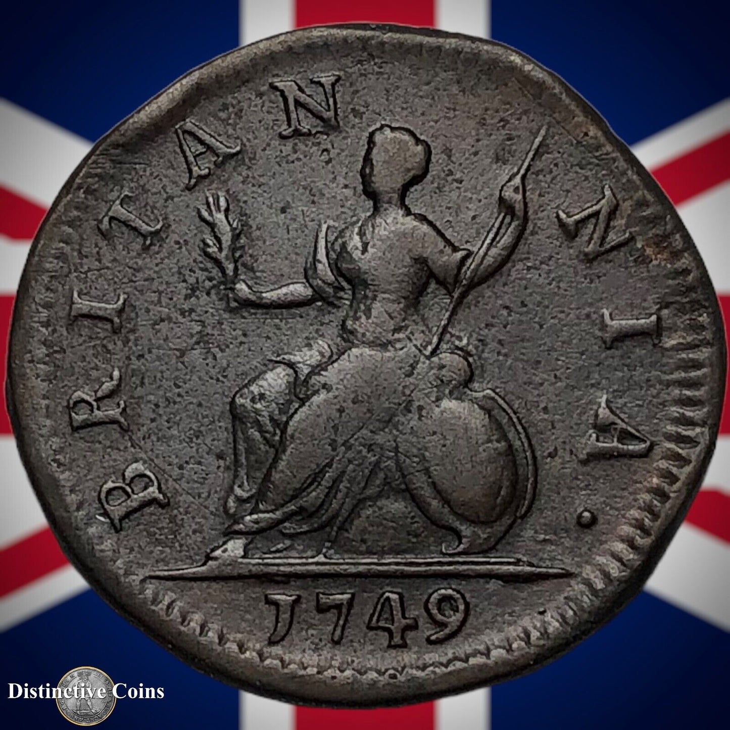 Great Britain 1749 Farthing 1/4d GB3175